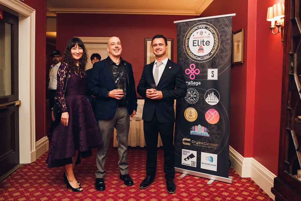 Guests at a Washington Elite UN Blockchain Week reception